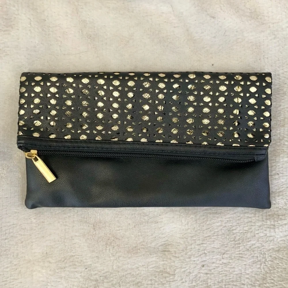 Gold Metallic Clutch Bag